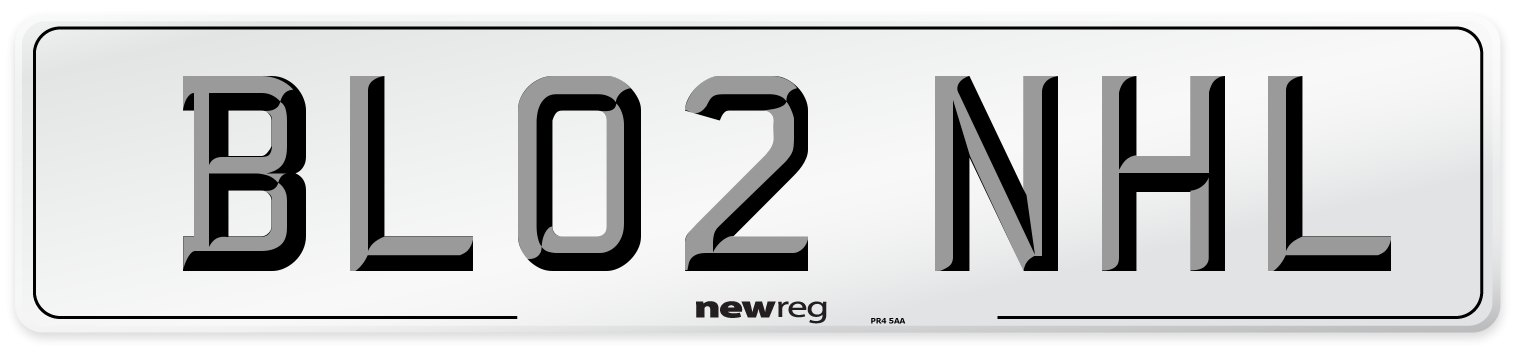 BL02 NHL Number Plate from New Reg